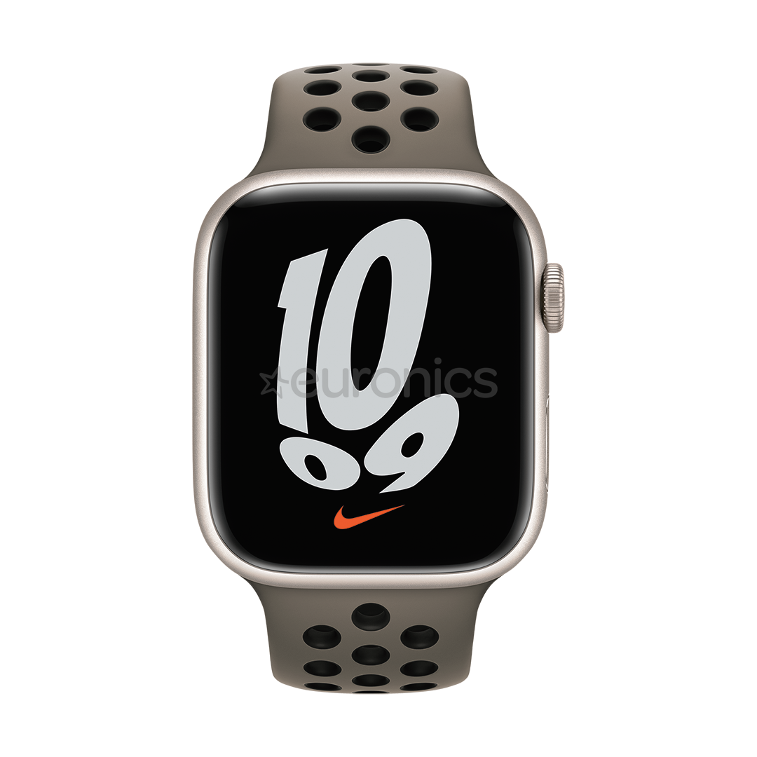 Apple Watch 45 мм, Nike Sport Band, серо-коричневый - Сменный ремешок