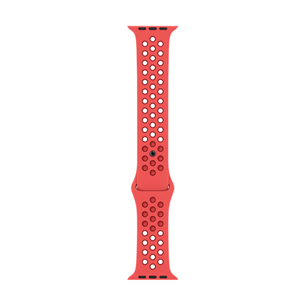 Apple Watch 45 мм, Nike Sport Band, красный - Сменный ремешок