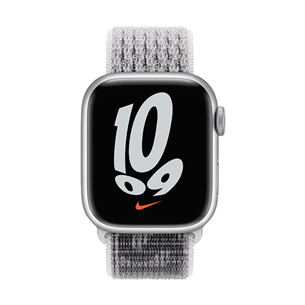 Apple Watch 41 мм, Nike Sport Loop, белый - Сменный ремешок