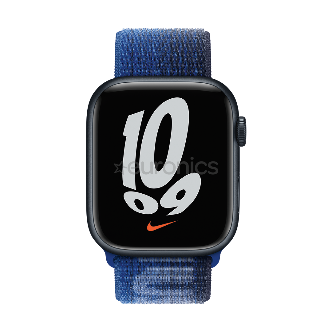 Apple Watch 45 мм, Nike Sport Loop, темно-синий - Сменный ремешок