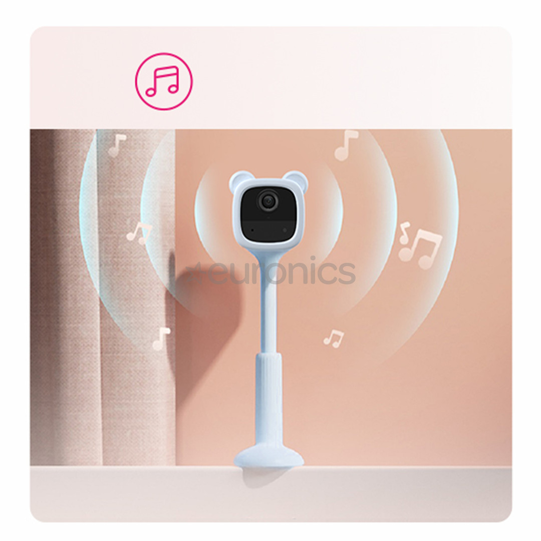 EZVIZ BM1 Bear, 2 Mpx, WiFi, öörežiim, helesinine - Akuga beebimonitor