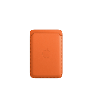 Apple iPhone Leather Wallet with MagSafe, orange - Leather Wallet