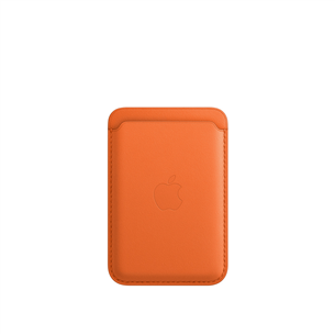 Apple iPhone Leather Wallet with MagSafe, oranž - Kaarditasku