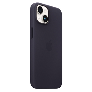 Apple iPhone 14 Leather Case with MagSafe, violetne - Nahkümbris