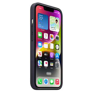 Apple iPhone 14 Leather Case with MagSafe, violetne - Nahkümbris