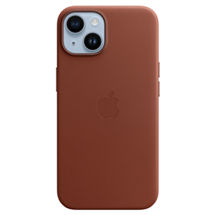 Apple iPhone 14 Leather Case with MagSafe, pruun - Nahkümbris