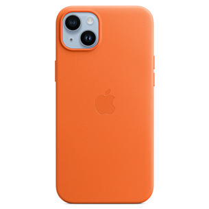 Apple iPhone 14 Plus Leather Case with MagSafe, oranž - Nahkümbris MPPF3ZM/A