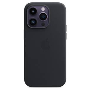 Apple iPhone 14 Pro Leather Case with MagSafe, must - Nahkümbris