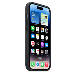 Apple iPhone 14 Pro Leather Case with MagSafe, must - Nahkümbris