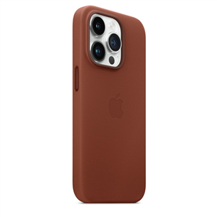 Apple iPhone 14 Pro Leather Case with MagSafe, pruun - Nahkümbris