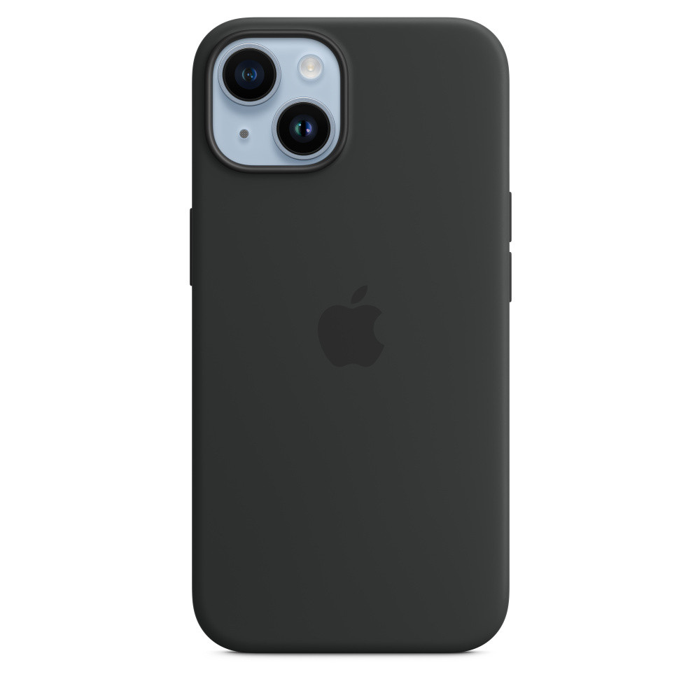Apple iPhone 14 Silicone Case with MagSafe, черный - Силиконовый чехол