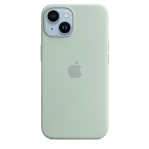 Apple iPhone 14 Silicone Case with MagSafe, светло-зеленый - Силиконовый чехол MPT13ZM/A