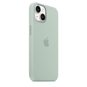 Apple iPhone 14 Silicone Case with MagSafe, светло-зеленый - Силиконовый чехол