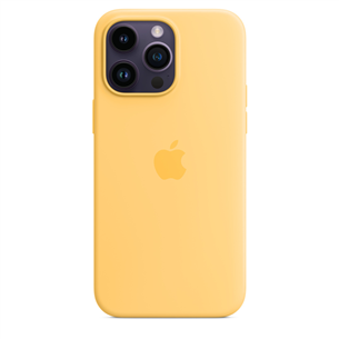 Apple iPhone 14 Pro Max Silicone Case with MagSafe, желтый - Силиконовый чехол