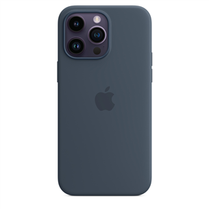 Apple iPhone 14 Pro Max Silicone Case with MagSafe, tuhm sinine - Silikoonümbris