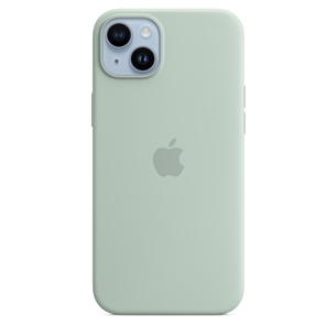Apple iPhone 14 Plus Silicone Case with MagSafe, светло-зеленый - Силиконовый чехол