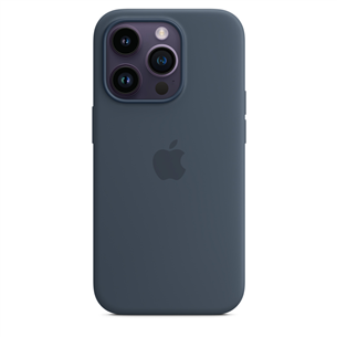 Apple iPhone 14 Pro Silicone Case with MagSafe, tuhm sinine - Silikoonümbris