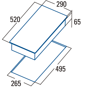 Cata Domino, laius 29 cm, raamita, must - Integreeritav induktsioonpliidiplaat