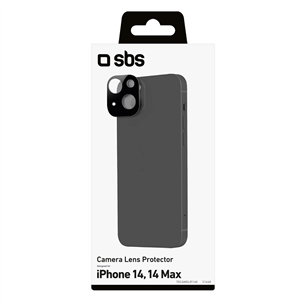 SBS Camera Lens Protector, iPhone 14 / 14 Plus, must - Kaamera objektiivide kaitseklaas