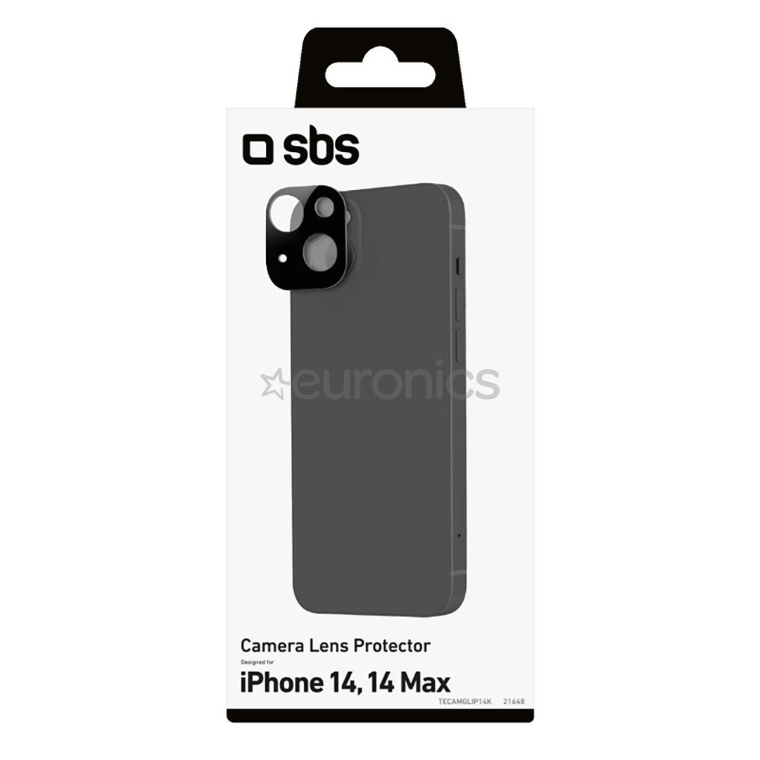 SBS Camera Lens Protector, iPhone 14 / 14 Plus, must - Kaamera objektiivide kaitseklaas