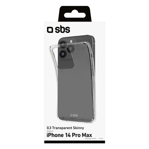 SBS Skinny cover, iPhone 14 Pro Max, transparent - Silicone cover