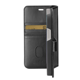 SBS Book Case, iPhone 14 Plus, кожа, черный - Чехол для смартфона