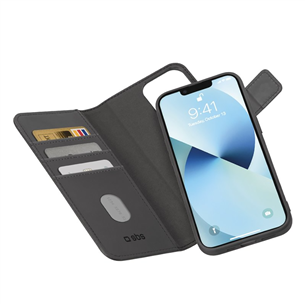 SBS Duo Mag Wallet, iPhone 14, must - Nutitelefoni kaaned