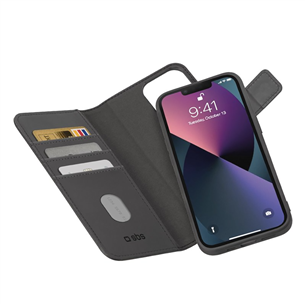 SBS Duo Mag Wallet, iPhone 14 Plus, black - Smartphone case