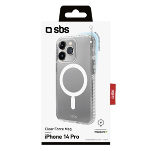SBS Clear Force Mag, iPhone 14 Pro, läbipaistev - Ümbris