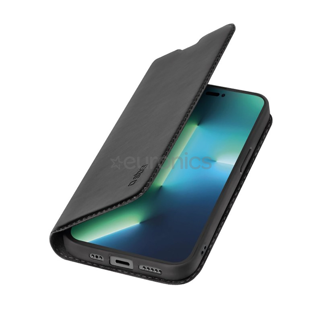 SBS Book Wallet Lite, iPhone 14 Pro Max, must - Telefoni kaaned