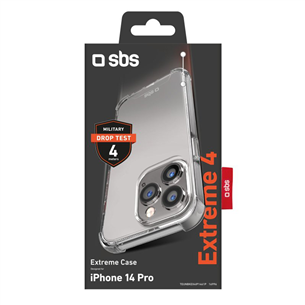 SBS Extreme 4, Iphone 14 Pro, läbipaistev - Silikoonümbris