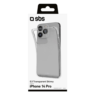SBS Skinny cover, iPhone 14 Pro, transparent - Silicone cover