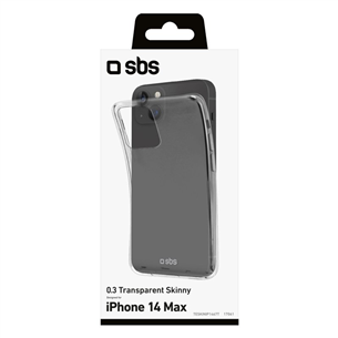 SBS Skinny cover, iPhone 14 Plus, прозрачный - Силиконовый чехол