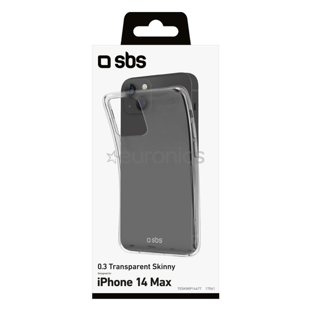 SBS Skinny cover, iPhone 14 Plus, прозрачный - Силиконовый чехол