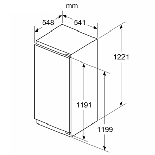 Bosch Serie 4, 204 L, height 123 cm - Built-in Cooler