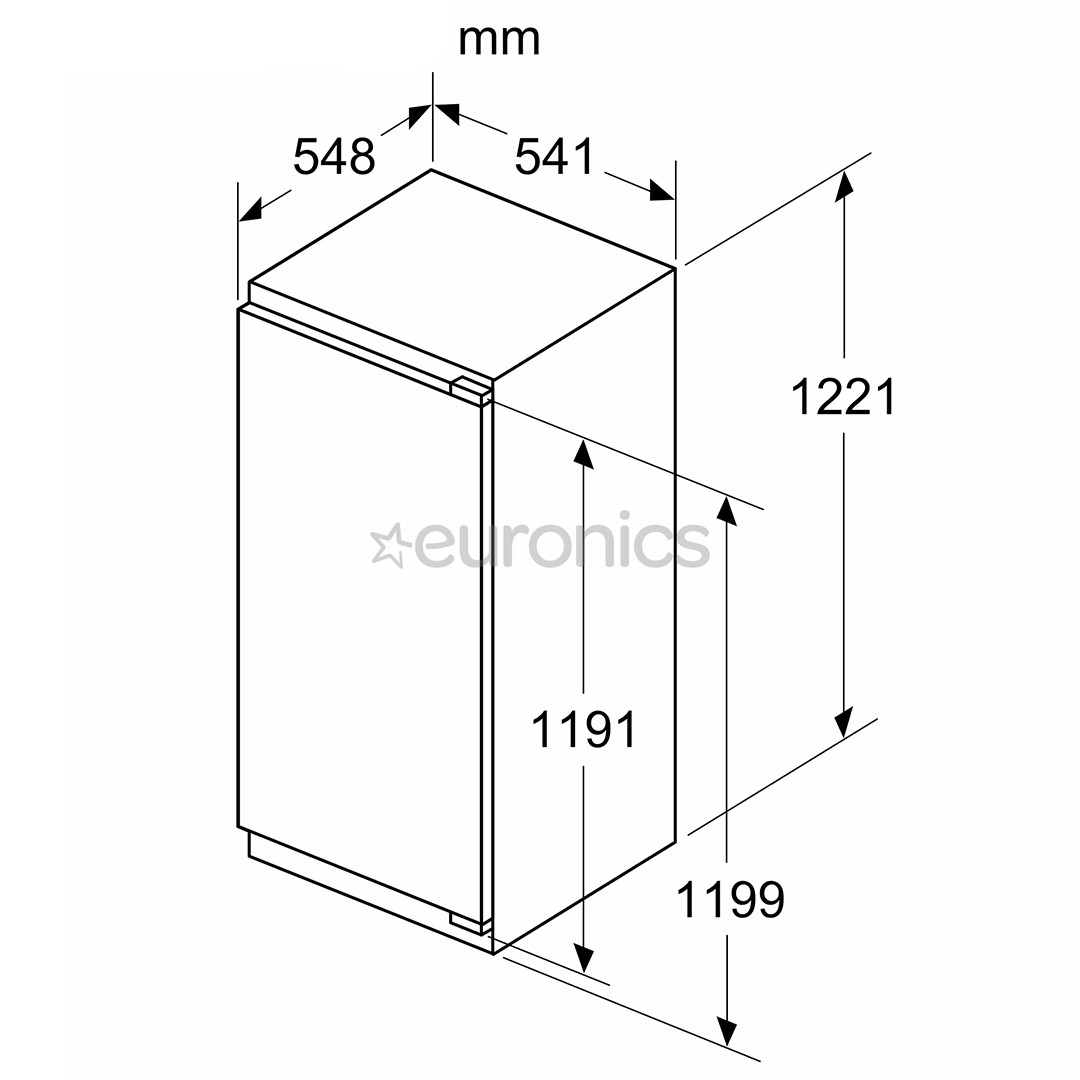 Bosch Serie 4, 204 L, height 123 cm - Built-in Cooler