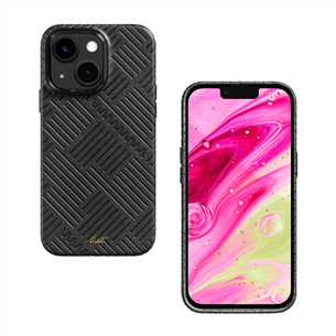 LAUT MOTIF, iPhone 14, stripes, must - Nutitelefoni ümbris