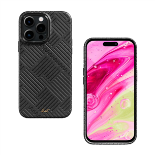 LAUT MOTIF, iPhone 14 Pro, stripes, must - Nutitelefoni ümbris