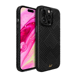 LAUT MOTIF, iPhone 14 Pro Max, stripes, must - Nutitelefoni ümbris