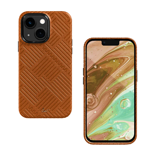 LAUT MOTIF, iPhone 14, stripes, brown - Smartphone case
