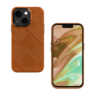 LAUT MOTIF, iPhone 14, stripes, pruun - Nutitelefoni ümbris