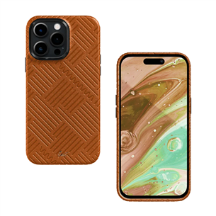 LAUT MOTIF, iPhone 14 Pro, stripes, pruun - Nutitelefoni ümbris