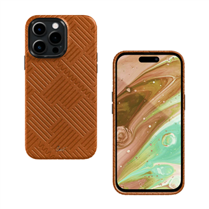 LAUT MOTIF, iPhone 14 Pro Max, stripes, brown - Smartphone case