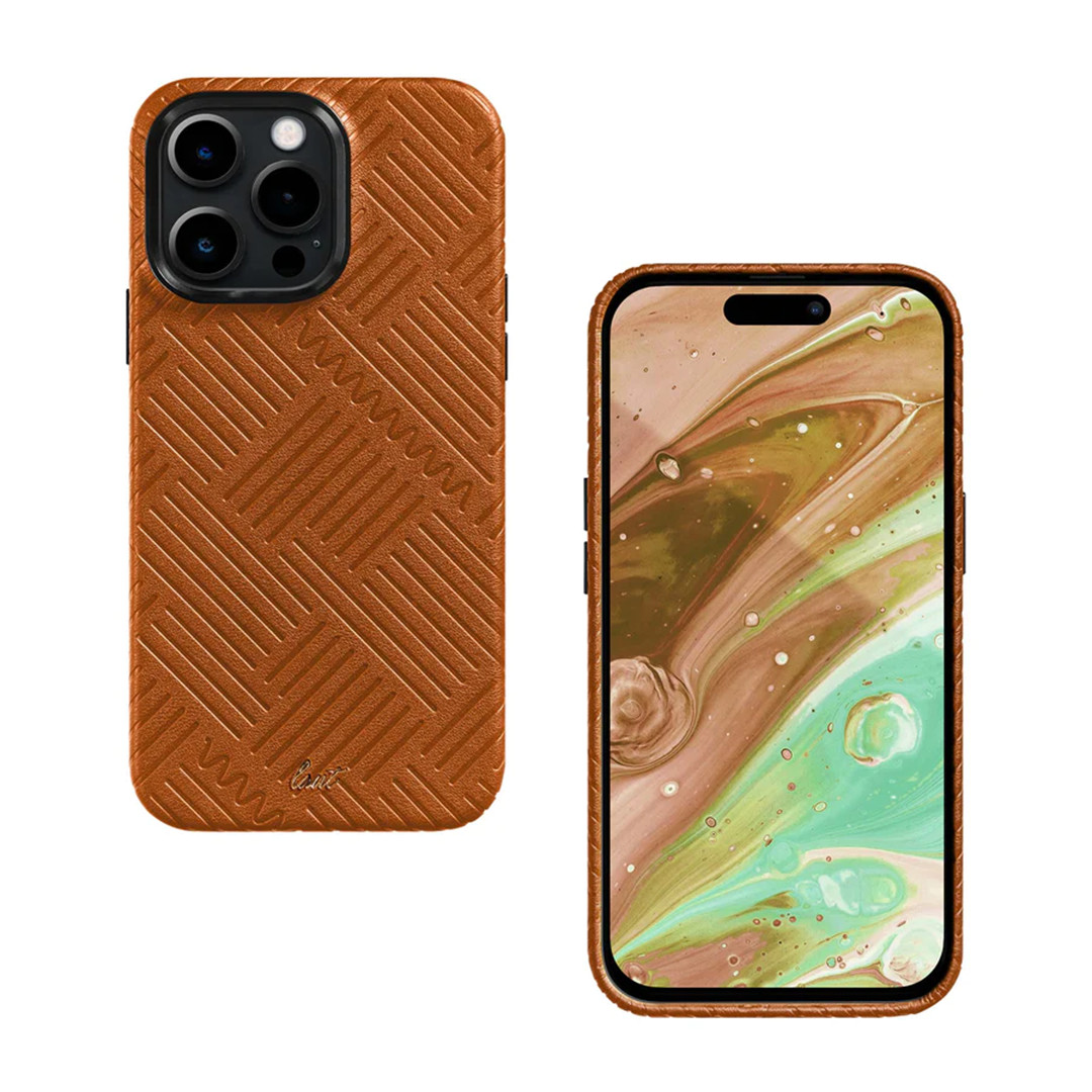 LAUT MOTIF, iPhone 14 Pro Max, полоски, коричневый - Чехол для смартфона