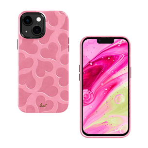 LAUT MOTIF, iPhone 14 Plus, hearts, roosa - Nutitelefoni ümbris