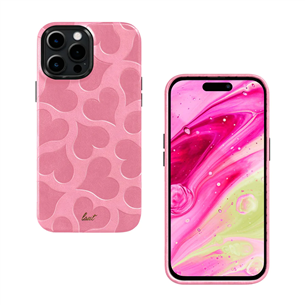 LAUT MOTIF, iPhone 14 Pro Max, hearts, pink - Smartphone case