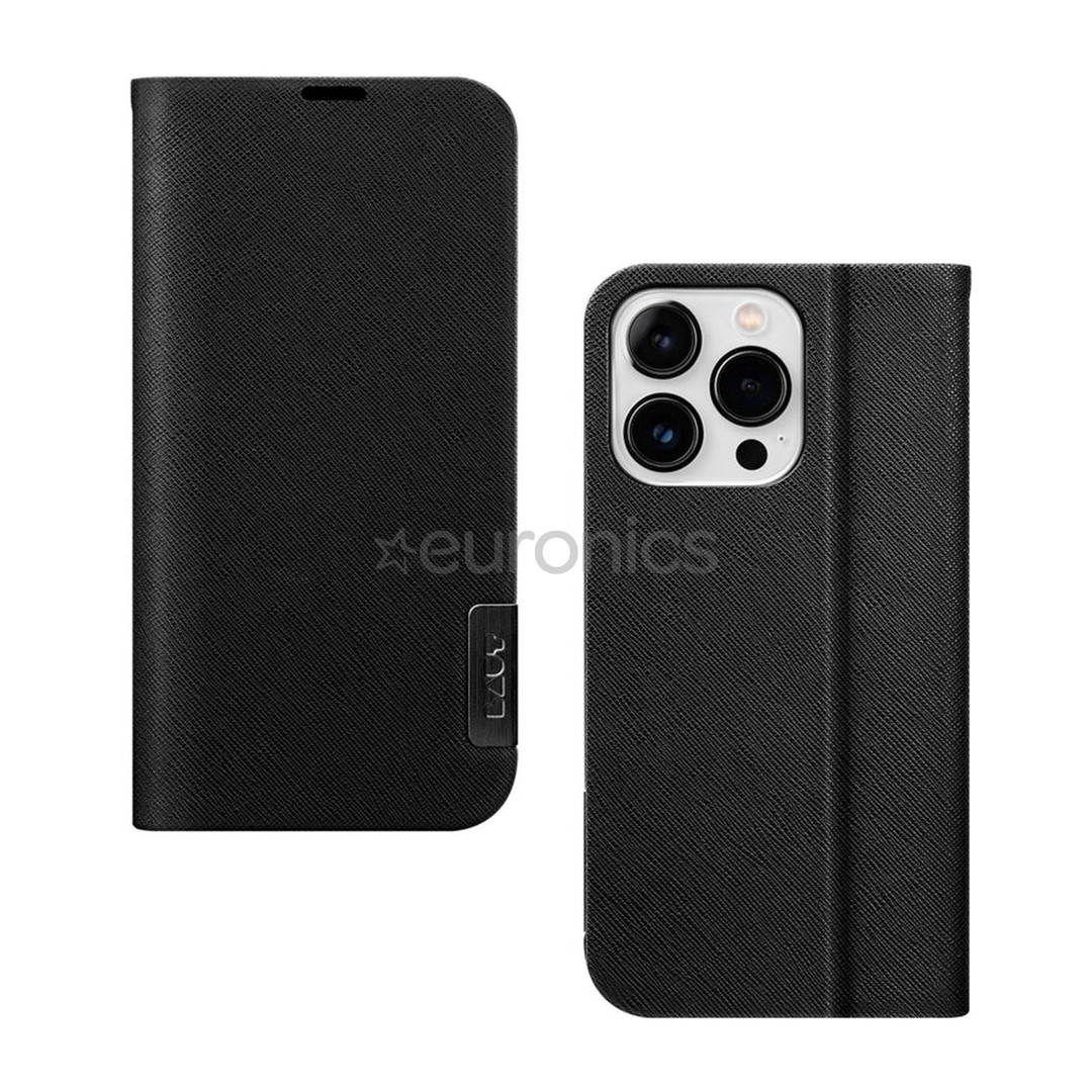 LAUT PRESTIGE FOLIO, iPhone 14 Pro, must - Nutitelefoni kaaned