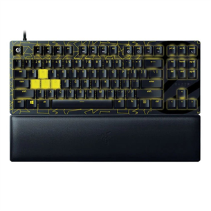 Razer Huntsman V2 TKL, Red Switch, ESL Edition, US, must/kollane - Klaviatuur RZ03-03941700-R3M1