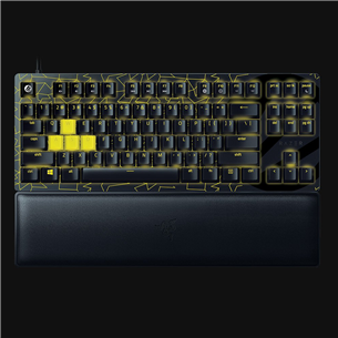 Razer Huntsman V2 TKL, Red Switch, ESL Edition, US, black/kyellow - Keyboard
