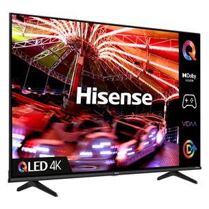 Hisense E7HQ, 65", 4K UHD, QLED, jalad äärtes, must - Teler